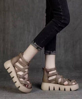 Summer New Black Hollow Out Roman Sandals
